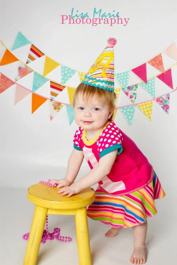 Fabric Bunting Banner Flags, Colorful Garland Backdrop For Circus Themed Party, Fruit Birthday Girl, Baby Shower Kids Room, Nursery Decor