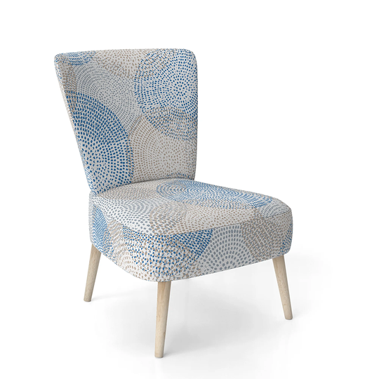 Designart 'Abstract Retro Design I' Upholstered Mid-Century Accent Chair