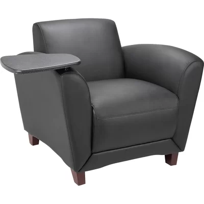 Reception Seating 36" W Leather Seat Reception Chair
