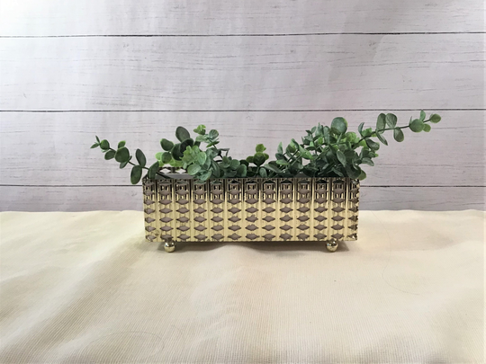 George Koch &sons Planter /Desk Storage, Metal Filigree