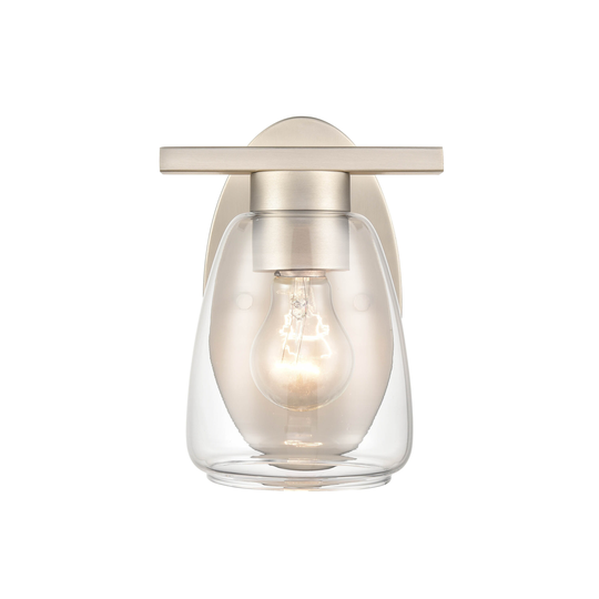 Millennium Lighting Ashford 1 Light Metal Wall Sconce in Multiple Finishes with Clear Glass Shade - N/A