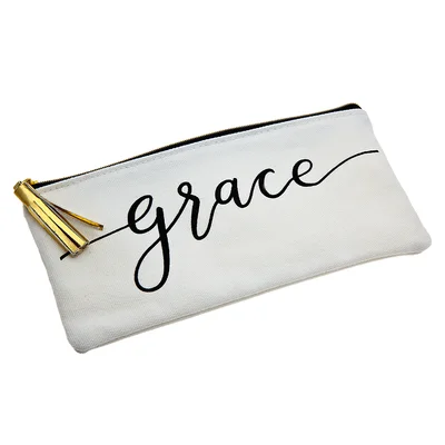 Grace Canvas Pencil Case Supply Holder