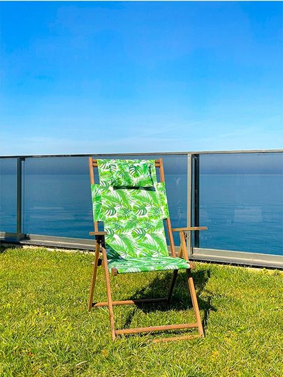 Patio Chair, Balcony Table, Deck Beach Garden Folding, Adjustable Chair, Wooden Lounge Chairs, Beach Chair