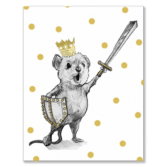 Oopsy Daisy 'Be Brave Mouse' by Anna Burnett Canvas Wall Art - 10 x 14