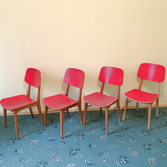 Set 4Pcs Vintage Dining Chair Ton Mid Century 60S Wood Czechoslovakia