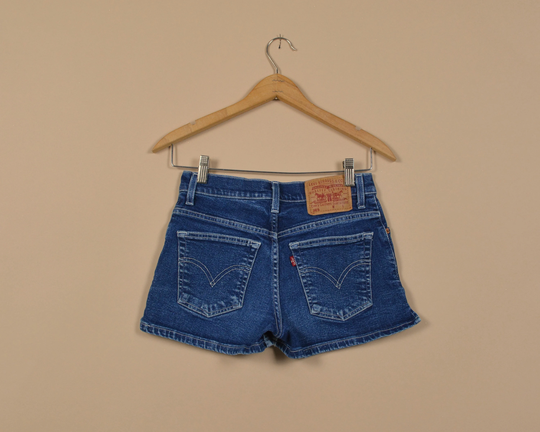 Levi's Low Rise Stretch Dark Wash Denim Shorts