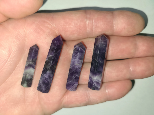 Natural Purple Amethyst Single Terminal Pencil Points, Obelisk Crystal, Gemstone Towers, Crystal Points