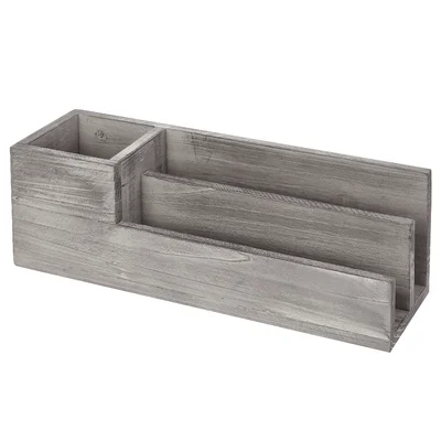 Doman 3-Compartment Wood Mail Desk Organizer