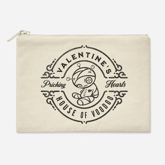 Valentine's House Of Voodoo Large Zipper Pouch, Craft Case, Canvas Bag, Diaper Bag, Cosmetic Bag, Pencil Pouch, Travel Bag, Makeup Case, Reuse Bag