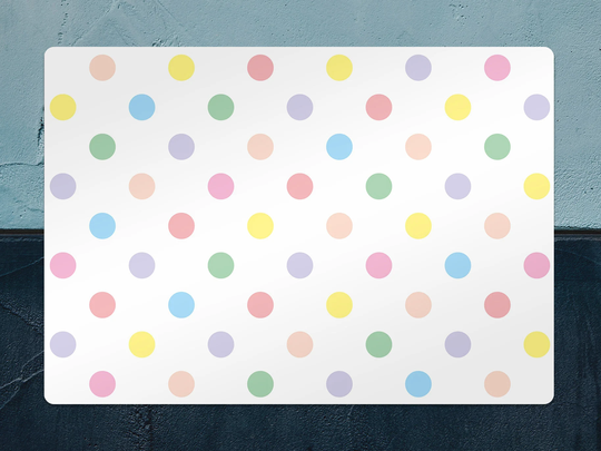 Polka Dots Chair Mat, Pink Splat Yellow Vinyl Floor Colorful Protective Pad, Flooring, Comfort Splash Mat