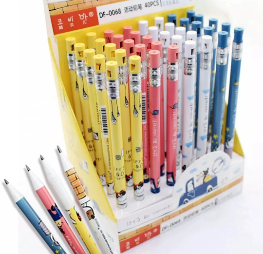 12Pcs Mechanical Pencil, Animal Cat, Dog Automatic Student Supply, Cute Writing Gift