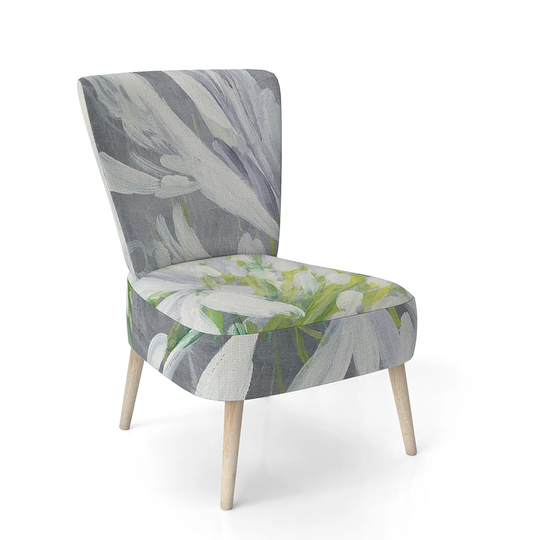 Designart 'Flower Cleome Splash II' Upholstered Traditional Accent Chair