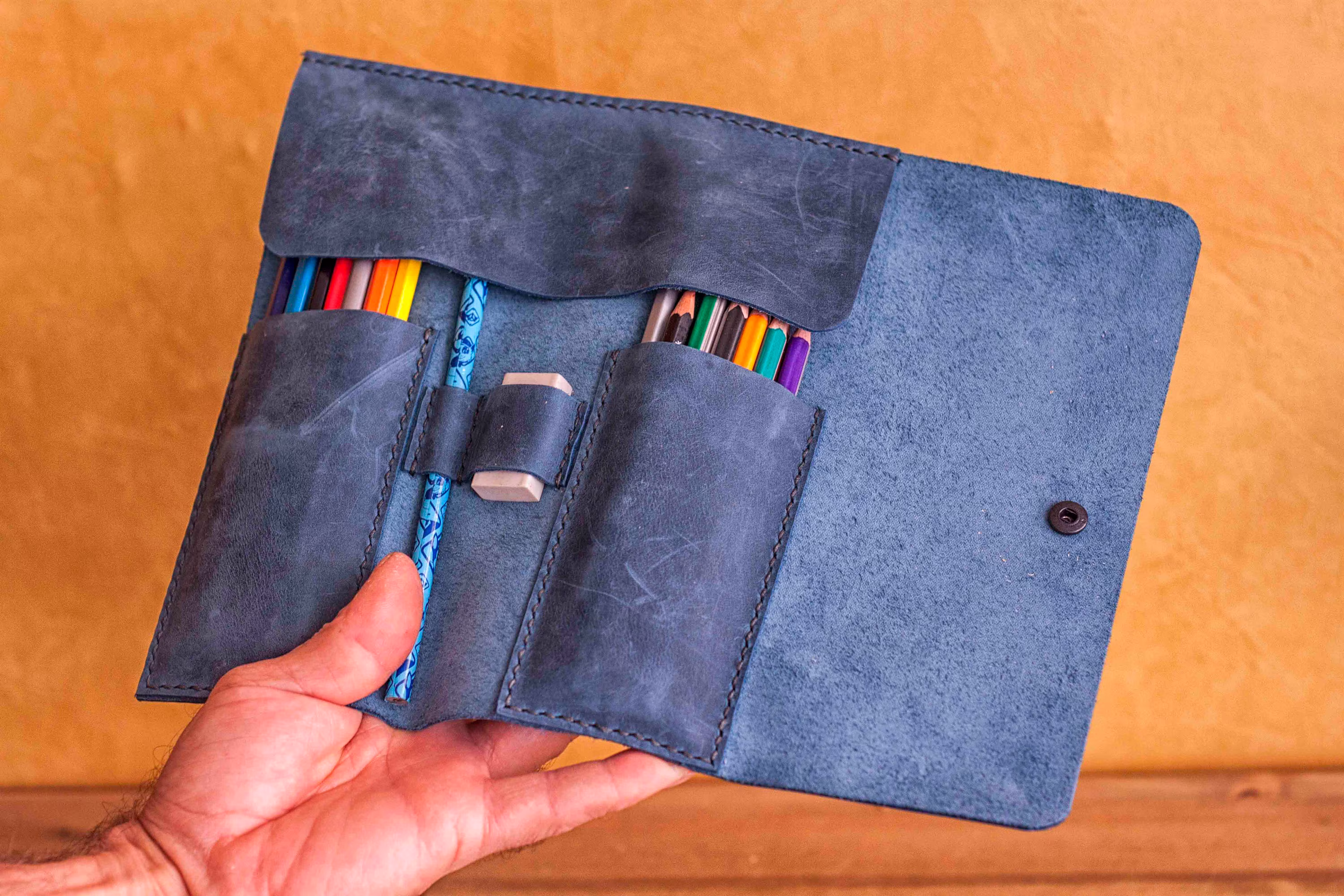 Leather School Pencil Case, Personalized Gift For Kids, Accessories, Kids Supplies, Tool Pouch