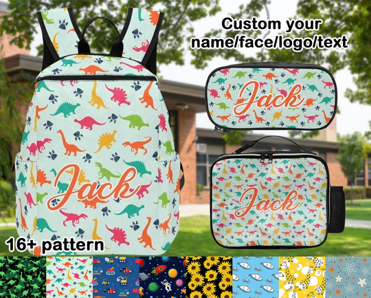 Custom Your Name On Backpack, Custom School Bag, Lunch Bag, Pencil Case For Kid, Personalised Kids Backpack, Personalized Bag, Back To Gift