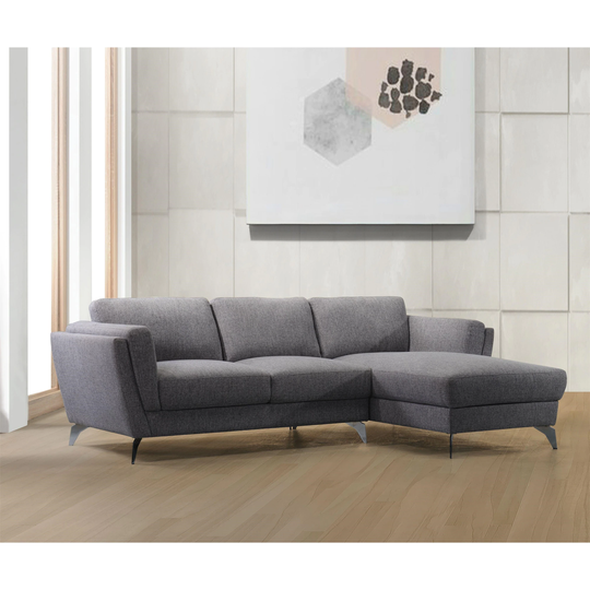 Sectional Sofa in Gray Fabric