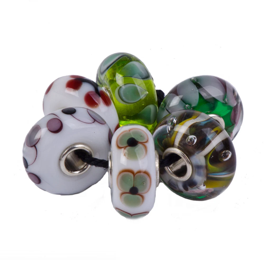 Authentic Trollbeads Glass 64603 Christmas in Australia, Kit-6 Retired
