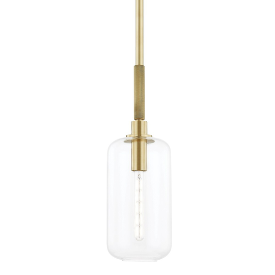 Hudson Valley Lenox Hill 1-Light Small Pendant with Clear Glass Shade