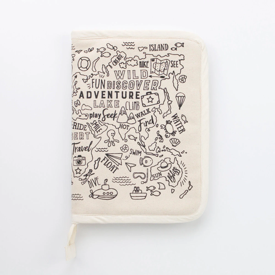 Explore The World Organic A5 Activity Zip Around Case - Diary Journal Notebook Cover Kids Crayon Kit Coloring Pencil