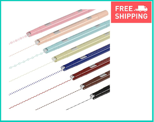 Colored Curve Pens, Dual Tip Pens With 6 Different Shapes & 8 Colors Fine Tips, Journal Planner For Writing Journaling, Take Note