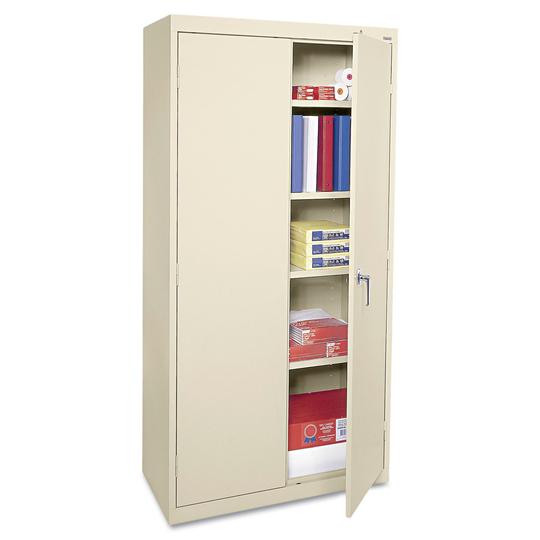 Economy Assembled Storage Cabinet, 36 x 18 x 72, Putty - 36" x 18" x 72"