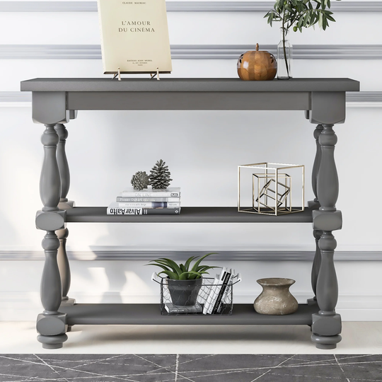Console Table Sofa Table Entryway Table for Living Room with Shelves
