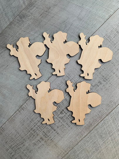 Blank Santa Clause Unfinished Wood Blanks Diy Christmas Craft