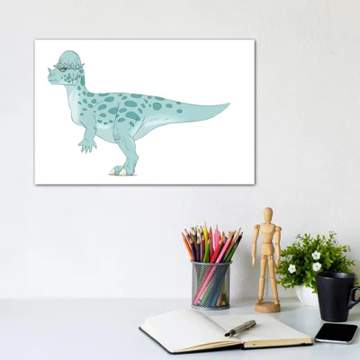 Pachycephalosaurus Pencil Drawing with Digital Color by Alice Turner - Graphic Art Print