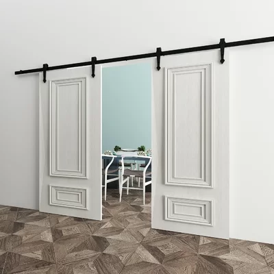 Arrow Sliding Standard Double Track Barn Door Hardware Kit