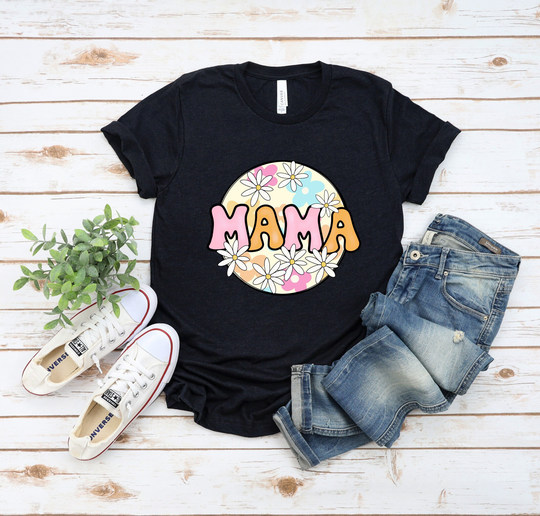 Floral Mama T-Shirt, Comfort Colors Mom Shirt, Plant Mother Tee, Flower Mommy Shirts, Wildflower Mother's Day Gift