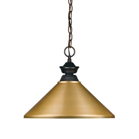 Avery Home Lighting Riviera Olde Bronze Satin Gold 1 Light Pendant - Olde Bronze