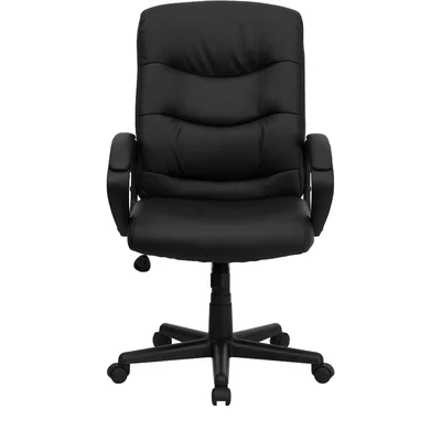 Withyditch Mid-Back LeatherSoft Office Chair with Three Line Horizontal Stitch Back