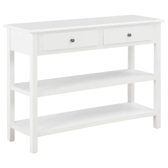 vidaXL Sideboard White 43.3"x13.8"x31.5" MDF