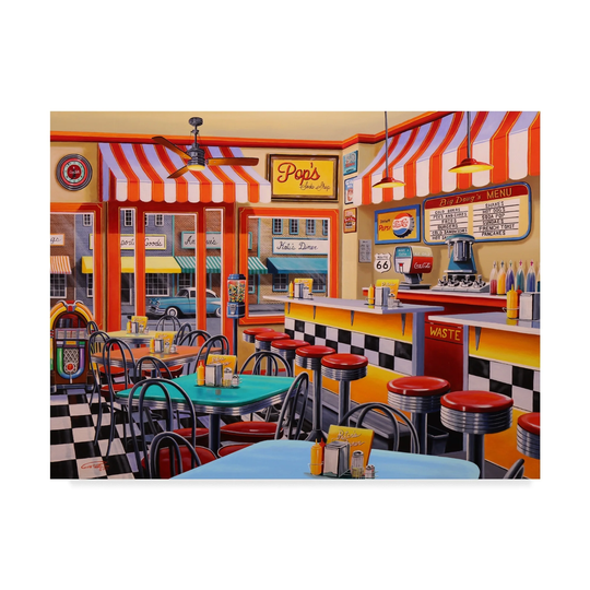 Geno Peoples 'Peters Malt Shop' Canvas Art - Multi-color