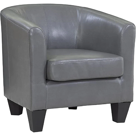 Grafton Home Charcoal Faux Leather Tub Chair