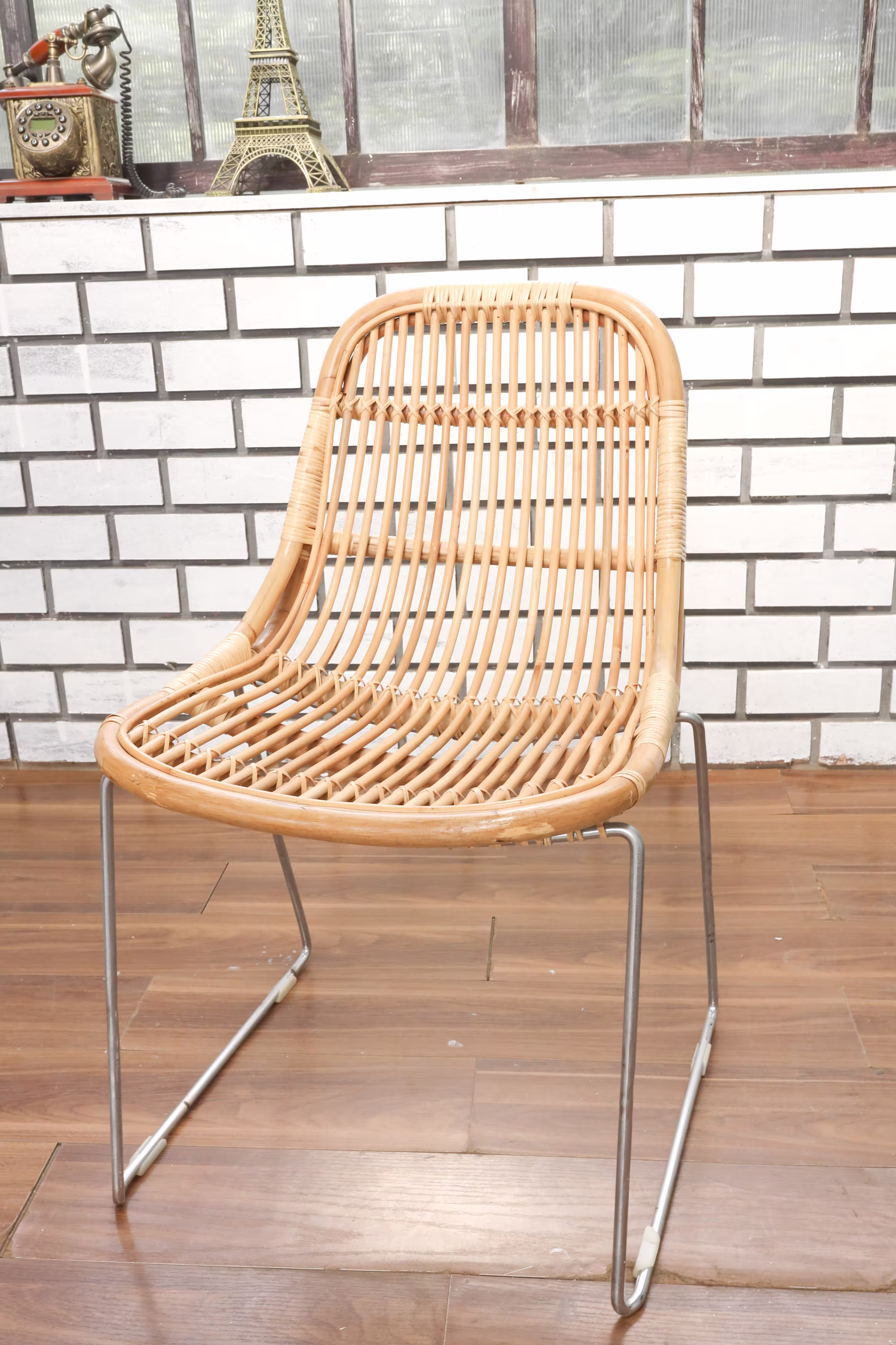 Rattan Dinning Chair, Bar Stools Wicker Patio Chairs, Beautiful Farmhouse Stool Chair