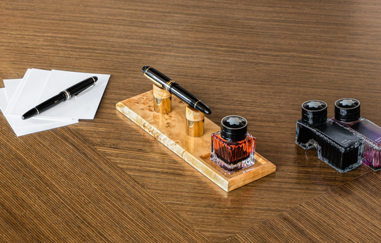 Pen Holder For Desk, Fountain, Wooden Holder, Pencil Display, Stand, Tray, Dip Gift Men, New Job