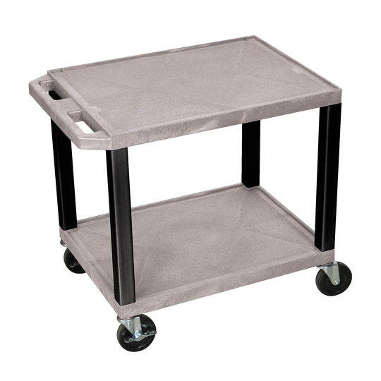 Offex Grey and Black Plastic Multipurpose Utility Cart