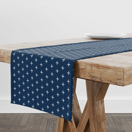 Table Runner Sashiko Ornament I | Unique Design Decor High Quality Textile & Print Made in Eu