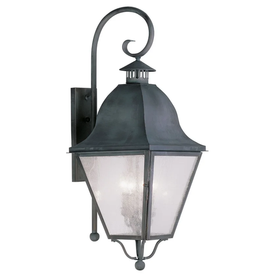 Giuseppe Lighting Four Light Outdoor Wall Lantern Amwell Charcoal - Exact Size