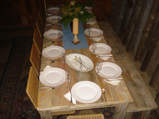 Dining Table, Rustic Driftwood Table | 120"L X 40"W 30"H With Matching Bench | 106"L 15"X17"H