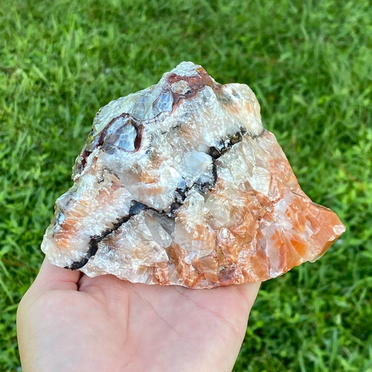 Tri Color Calcite Slab, Tri-Colored Calcite, Calcite, Metaphysical Crystals, Healing Stone, Throat Chakra