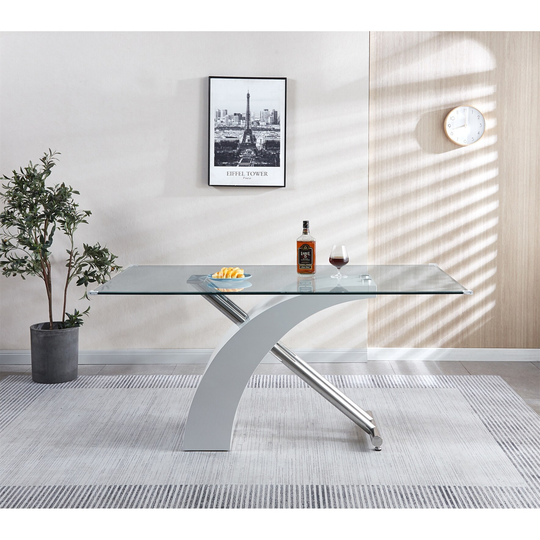 Glass Top Dining Table