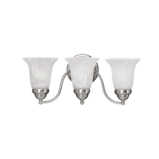 3 Light Bathroom Vanity Fixture with Frosted Glass Shades