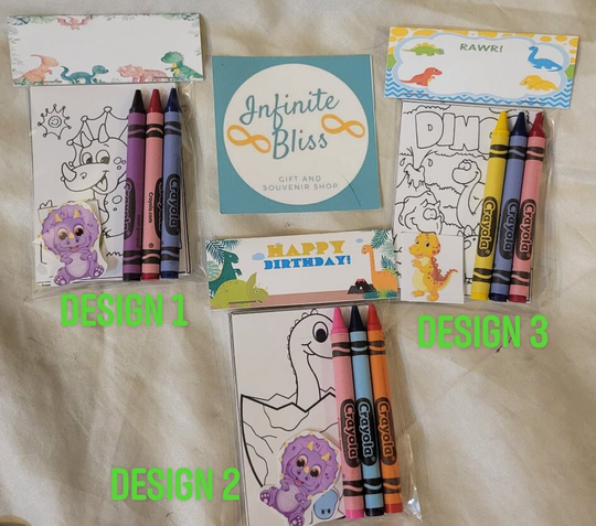 Dinosaur Coloring Packs | Pages Party Favor Crayola Crayons