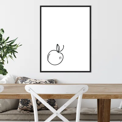 Simply Apple by Amanti Art Portfolio - Picture Frame Drawing Print on Canvas
