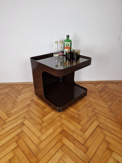 Mid-Century Game Side Table By Marcello Siard For Longato 1960S Italy Magazine Rack With Wheels Brown Bar Trolley 60S Sofa