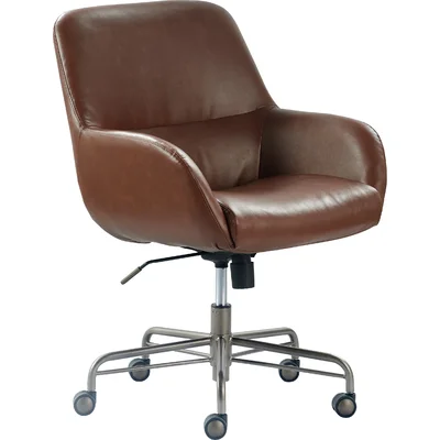 Tommy Hilfiger Forester Modern Luxury Bonded Leather Home Office Chair with Adjustable Height
