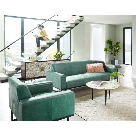 Aurelle Home Brody Modern Leather Arm Chair