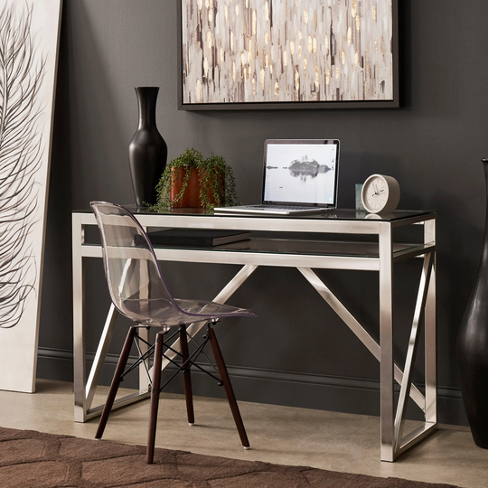 Copper Grove Valkeakoski Brushed Nickel Sofa Table - Sofa Table