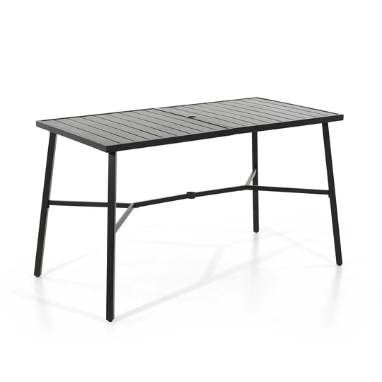 Patio Bar Table Metal Bar Height Table Rectangular Dining Table